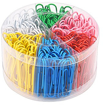 Sunmns 300 Pieces Large Colorful Paper Clips, 2 Inch