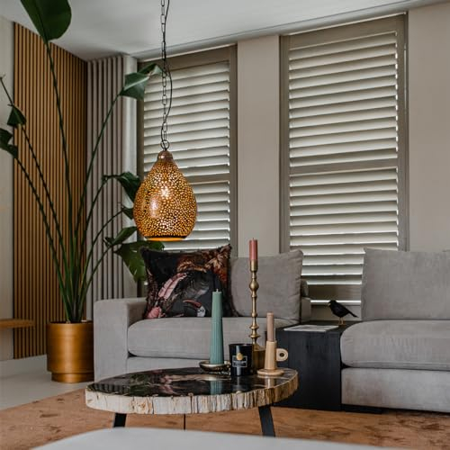 Qazqa Oriental Lámpara colgante oriental cobre - MARUF 5 Acero Alargada Adecuado para LED Max. 1 x 40 Watt