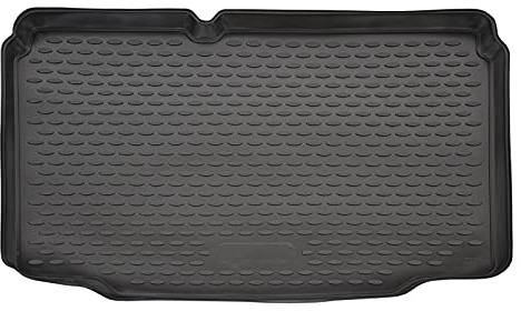 J&J AUTOMOTIVE Tapis de Coffre en Caoutchouc Premium Renault Clio 5 2019-2025 (Étage inférieur), Ajustement Spécifique, Bord Haut, Noir, Antidérapant, Inodore