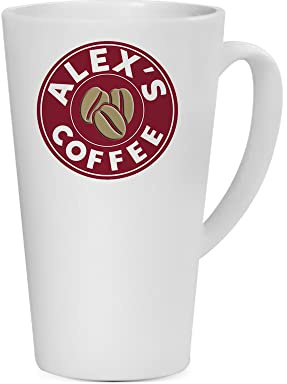 Giftme Personalised with Any Name Costa Unique Latte Ceramic Mug Coffee Tea Mug. (17oz)