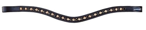Euroriding Stirnband Shiny schwarz/Gold VB