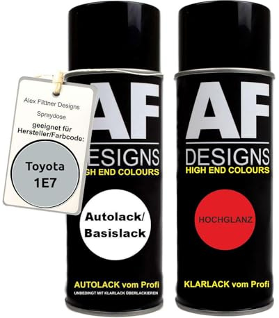Alex Flittner Designs Spraydose für Toyota 1E7 Silver Metallic Basislack | Spraydose für Toyota 1E7 Silver Metallic Basislack – Ausführung und Lieferumfang gemäß gewählter Angebotsvariante