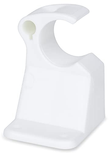 Stehtisch Fuß Zubehör Ersatzteil Scharnier Halter Raster Klemme Plastik Weiß (Klemmhalter offen)