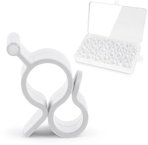 URAQT Ganchos de Toldo, 20PCS Colgadores de Accesorios de Toldo RV Ganchos, Ganchos para Cortinas Camping Accesorios Ganchos Toldo para Autocaravana, Caravana, Fiesta, Decoración Interior y Exterior