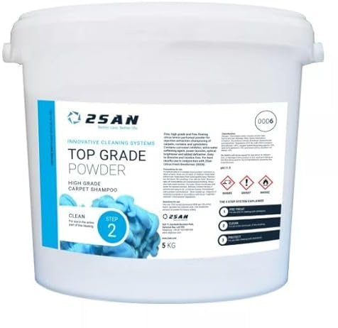 2SAN Top Grade Powder for cleaning carpets, curtains, and upholstery., 5.00 kg (Pack of 1), white