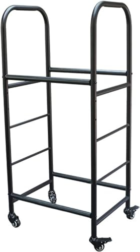 HACSYP Garagen-Reifenregal, schwarzes rollendes Reifenlagerregal, Metall-Reifen-Organizer-Ständer, 2-stufiger Reifenhalter mit Rädern, for Zuhause/Keller/Schuppen/Wohnung