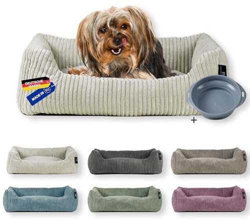 Rohrschneider Hundebett, kleine Hunde, Hundekissen (Beige, 55 x 42 cm)