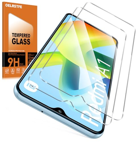 Oelrstfe 2 Piezas Protector Pantalla Para Xiaomi Redmi A1/A1+/A2/A2+ Cristal Templado Dureza 9H Antiarañazos Antihuellas Sin Burbujas Ultra HD Transparente Ultra Resistente Vidrio Película