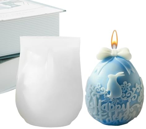 Moldes De Velas De Huevo, Molde De Chocolate De Huevos De Pascua, Molde De Silicona Para Huevos De Pascua 3D, Molde De Arcilla De Vela De Escultura De Hielo De Huevo De Dibujos Animados, Moldes De