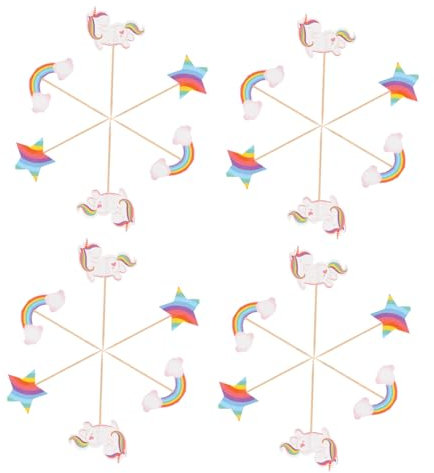 TOPPERFUN 24stücke Karton-muffin Topper Für Kindergeburtstagsfeiern Cartoon-dekorationen Für Sichere Und Bunte Designs Für Unvergessliche Feiern