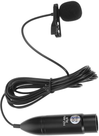 Didiseaon Microfono Lavalier da Risvolto Microfono Lavalier Indossabile Xlr Tre Pin per Registrazioni e Streaming Live