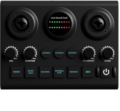 OUTFYT Carte Son Carte Son Externe Bluetooth for l'enregistrement,Une ExpéRience Sonore Plus IntéRessante