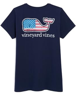 Vineyard Vines Women's New Flag Whale Short- Sleeve Pocket Tee New Flag Whale Short- Sleeve Pocket Tee