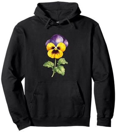 Stiefmütterchen Blume – Malerisches violett-gelbes Design Pullover Hoodie