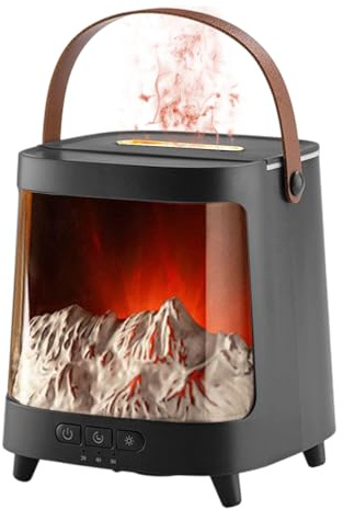 Umidificatore per, diffusore d'aria a fiamma luminosa a 7 colori, telecomando intelligente ultra silenzioso da 200 ml, con timer, profumatore per bancone domestico