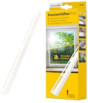 Schellenberg Aérateur de fenêtre PLUS, blanc, montage sans perçage, économie d'énergie et de frais de chauffage, prévention de la formation de moisissures, 46606