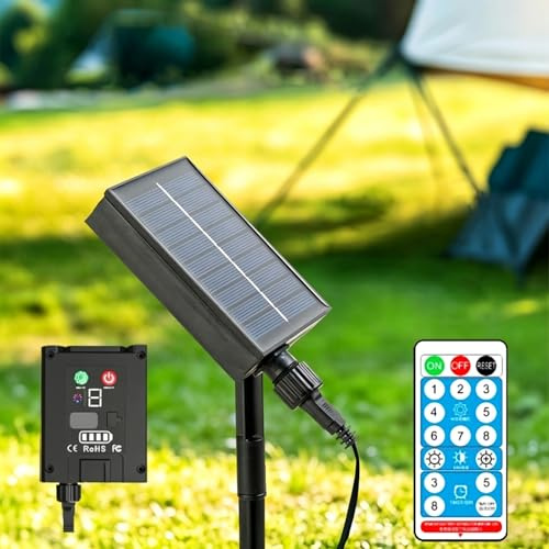 Yomistar 1200 mAh Solar Panel Control Box Kits 3.7 V Lithium Battery Panel | 8 Flashing Modes Solar Fairy Lights Board with Remote Control for 3 V LED Fairy Lights