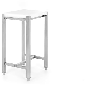 TECHNICA Hackblock – 500x400x50 mm Schneidplatte aus Polyethylen | Arbeitshöhe 860 mm – Robuster Fleischklotz für Metzgerei & Küche – Hygienisch, langlebig & schnittfest