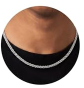 ZNBOH Halskette Herren Weizenkette Edelstahl Gold Kette für Männer Jungen | 18K Vergoldet Goldkette,Silberkette,2/3/4/5mm Breit,Hip-Hop Chain Necklace,46/51/56/61cm Länge,Schmuck Geschenke Männer Damen