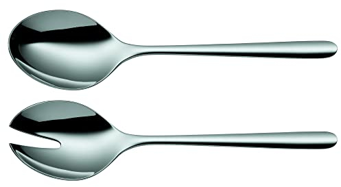 WMF Flame Plus Salatbesteck Edelstahl 24 cm, Salatgabel, Servierlöffel, Cromargan protect Edelstahl poliert, kratzbeständig, spülmaschinenfest