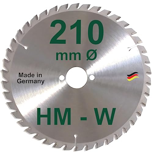 HM Sägeblatt 210 x 30 mm Zähne 42 W Kreissägeblatt Hartmetall 210mm Ersatzsägeblatt für AEG Atlas Copco Black & Decker Bosch Elektra Elu Fein Haffner Hitachi Holz-Her Mafell Metabo Skil Handkreissäge