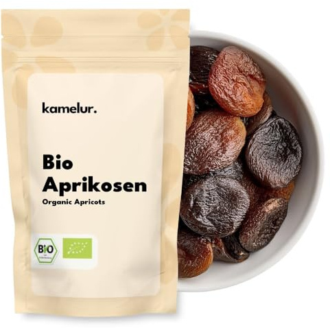 Kamelur abricots secs BIO sans additifs, non sulfurés et non sucrés, fruits tendres 1 kg (Lot de 1)