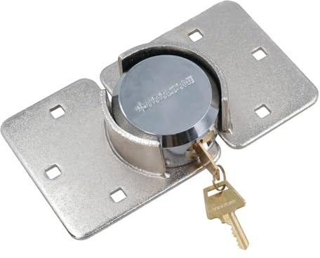 Trade Quality Heavy Duty Round Padlock and Hasp 73mm LK107