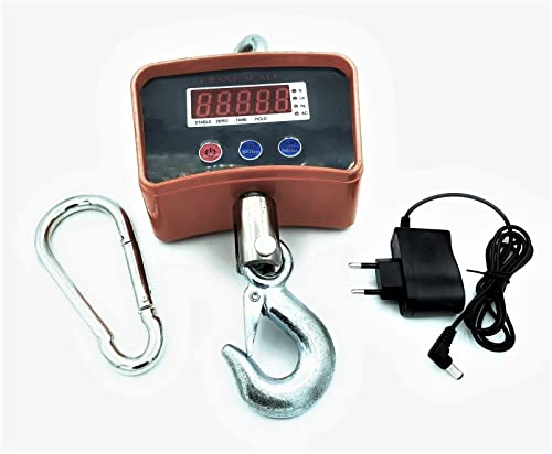 Kranwaage, Dynamometer, 1.000 kg mit professionellem Haken zum Aufhängen