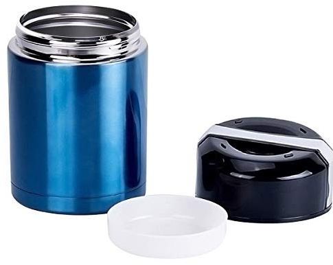 Mengshen Termos Grande Alimenti Isolato sotto Vuoto per la Cottura di 35 Once, Interni in Acciaio Inossidabile al Vasetto per zuppa a Prova di perdite & Contenitore per Alimenti Blu
