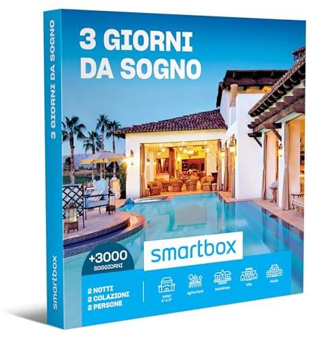 Smartbox - Cofanetto regalo Soggiorno e percorso relax - Idea regalo per la coppia - 1 notte con colazione ed esperienza wellness per 2 persone