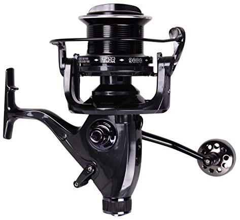 HiUmi THOR7000 - Carretes de pesca de carpas 8000 9000 10000 Bait Runner Big Free Runner doble alimentador de freno 12+1 rodamiento de bolas, carrete de pesca giratorio