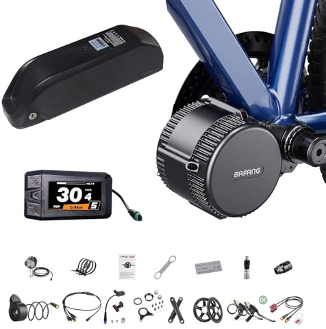 BAFANG BBS02 Can 48V750W Kit de Conversion pour Moteur de vélo électrique avec Batterie Li-ION 48V13Ah et Chargeur 2A 44T