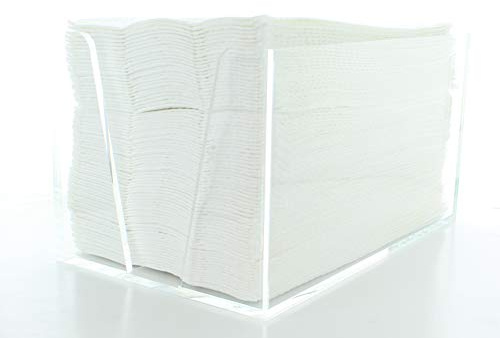 Handtuchspender für Einweg Handtücher COSA in der Größe 49 x 30 cm | Glasklar/Transparent | Spender in der Größe 17 x 27 x 15 cm | 1 Stück