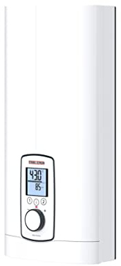 Stiebel Eltron 202656 DHE 18/21/24 Set Instant Water Heater, Fully electronically, Multifunction Display, Exact Temperature, ECO Mode, 400 V, White, kW