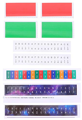 EXCEART 5 Sets Kalimba Daumen Klavier Hinweis Aufkleber für Anfänger Lernenden Musical Kalimba Daumen Klavier Schlüssel Aufkleber Teile