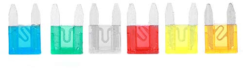 Sicherung, 120 Stück/Box Auto-Flachsicherungen Sortiment Kit Kfz-Sicherungen Verschiedene Auto-Kofferraum-Standard-Mini-Flachsicherungen (5 A, 10 A, 15 A, Sicherungszubehör).