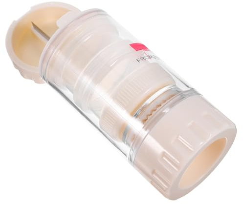 SOLUSTRE Coupe-comprimés Multifonction Plastique Portable Pour Garçon Et Filles Appareil De Pulvérisation Pratique En Maison Récipient Transparent Hermétique Pilulier 4-en-1