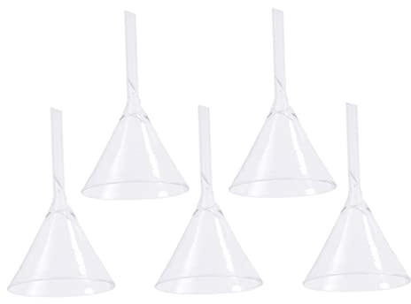 IMIKEYA 5pièces Entonnoir Verre Pour Chimie Lot De Entonnoir Triangle Solide Réutilisable Léger Pour Laboratoire Analytique