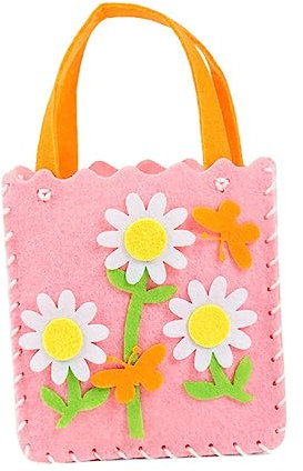 ibasenice 6stücke Umhängetasche Diy Aus Vlies Kreative Kindertaschen Zum Selbermachen Mit Modischem Design Sicher Für Basteln Im Kindergarten Hause Platz Für Spielzeug Und Süßigkeiten