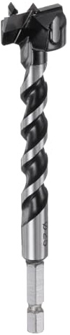QUARKZMAN Forstnerbohrer 25mm, Holzbohrer YG8/C1 Sechskantgriff, Wolframkarbid Twist Wood Forstners Cutter für Möbelbau, Holzschnitzerei und Heimwerkerarbeiten