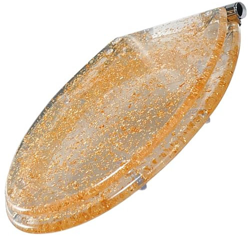 Giural WC Sitz Toilettendeckel Glitzer, Toilettensitz Mit Absenkautomatik, WC-Deckel Mit Fix-Clip Befestigung, Klodeckel Mit Absenkautomatik Klobrille Aus Antibakteriellem Harz,Gold foil