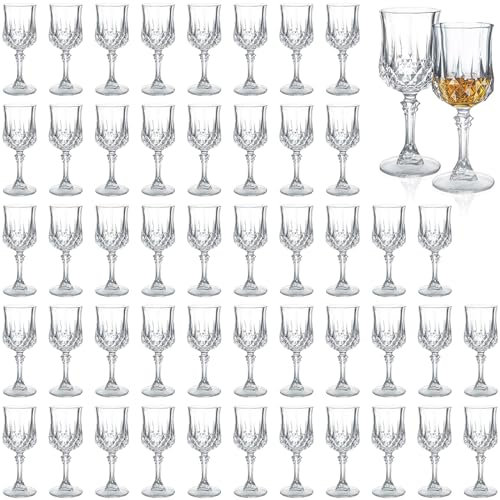 Soopiiso Lot de 48 verres à liqueur avec pied / sherry / tequila - 50 ml
