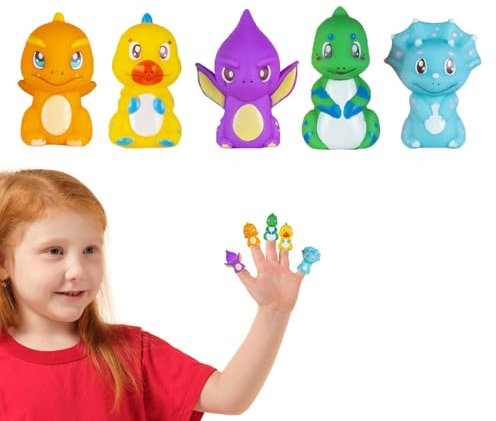 Halloween-Fingerpuppen, süße Fingerpuppen | Kinder-Halloween-Fingerpuppen-Set,5 x wunderbare Marionetten, Cartoon-Puppen für Halloween-Partygeschenke, Goodie-Bag-Füller
