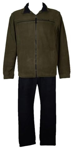 Campagnolo DYNAMIC F.LLI Herren-Trainingsanzug in Übergrößen, kompletter Winter-Freizeitanzug, offener Fleece mit Reißverschluss und Taschen, Artikel 8Z78484, 196Z Foresta - navy, 60
