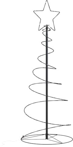 vidaXL LED Weihnachtsbaum, Beleuchtet Tannenbaum 8 Lichteffekte, Christbaum Lichterbaum Innen Außen, Weihnachtsdeko Weihnachtsbeleuchtung, 80 LEDs Warmweiß 120cm