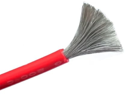 Canalina for cavi elettrici Cavo in silicone in rame stagnato pieno 14AWG 20AWG Cavo elettrico morbido e flessibile Connettore for cavi ad alta resistenza alle alte temperature (Colore: rosso, Dimensi