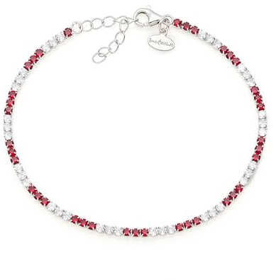 Louis Ciocchetti dal 1887 Bracciale Tennis Argento 925 con Zirconi 5A, Gioiello Elegante Regolabile per Donna – Idea Regalo Raffinata con Packaging Lusso – Qualità Made in Italy