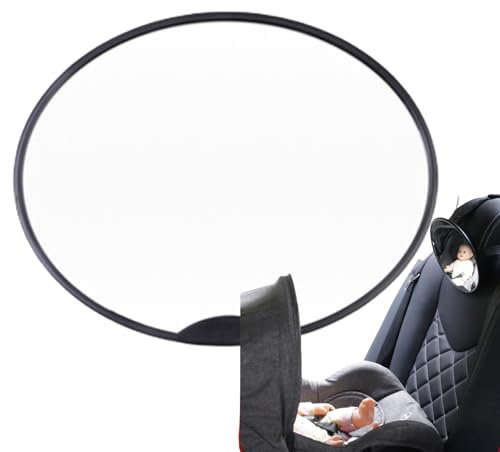 Specchietto per Bambini per Sedile Posteriore - Specchietto Retrovisore Posteriore per Seggiolino Auto Regolabile | Visuale Ampia 360° Girevole con Regolazione Ottimale per Viaggi Sicuri Notturni