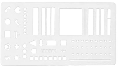 WJnflQN Pochoir réutilisable pour calendrier, règle de dessin, accessoires pour travaux manuels, agenda, listes, scrapbooking, timbres, planification, marque-page, bannières, suivi des habitudes