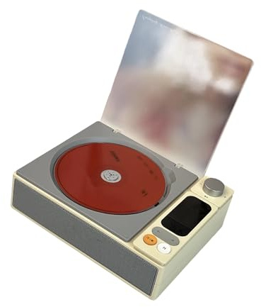 Lecteur de musique HiFi portable avec supports multiformats et haut-parleurs intégrés, design ABS durable pour voyage, maison, bureau, lecteur CD vintage avec ABS